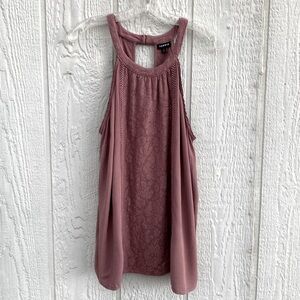 Bundle 3 for 50% off Torrid Dusty Purple Mauve Top with Crocheted Trims